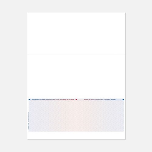 8 1/2" x 11", Check - Bottom BLUE/GREEN/BLUE