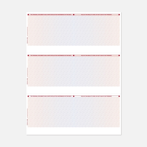 8 1/2" x 11", Check - Bottom RED/BLUE/RED