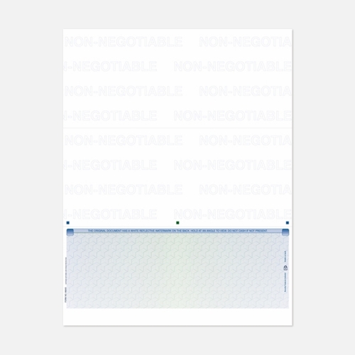 thumbnail image 2 of 2000 Blue Scallop Laser Checks - Blank Business & Personal Checks With Security Features 2 of 6