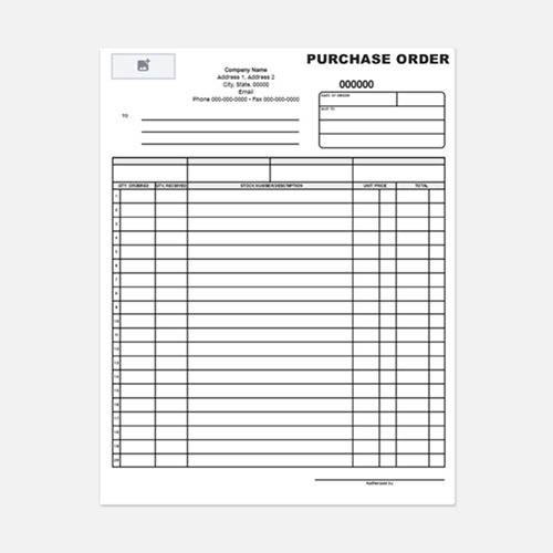 Show details for 8-1/2" x 11" 3-Part Carbonless Glue Line Set 8-1/2" x 11" 3-Part, Carbonless Glue Line Set - Purchase Order