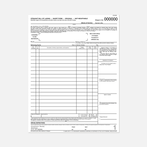 Show details for 8-1/2" x 11" 3-Part Carbonless Snap Glue Line Set 8-1/2" x 11" 3-Part Carbonless Snap Glue Line Set - Bill Of Lading