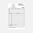 5-1/2" x 8-1/2" 3 Part Carbonless Glue Line Set - Packing Slip/Delivery Receipt