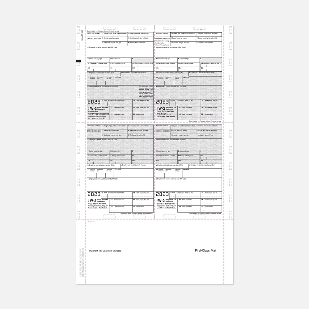 W2 Tax Forms PS1287-1