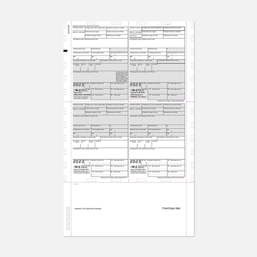 Show details for W-2 4-Corner with Instructions EZ-Fold W2 Tax Forms PS1287-1