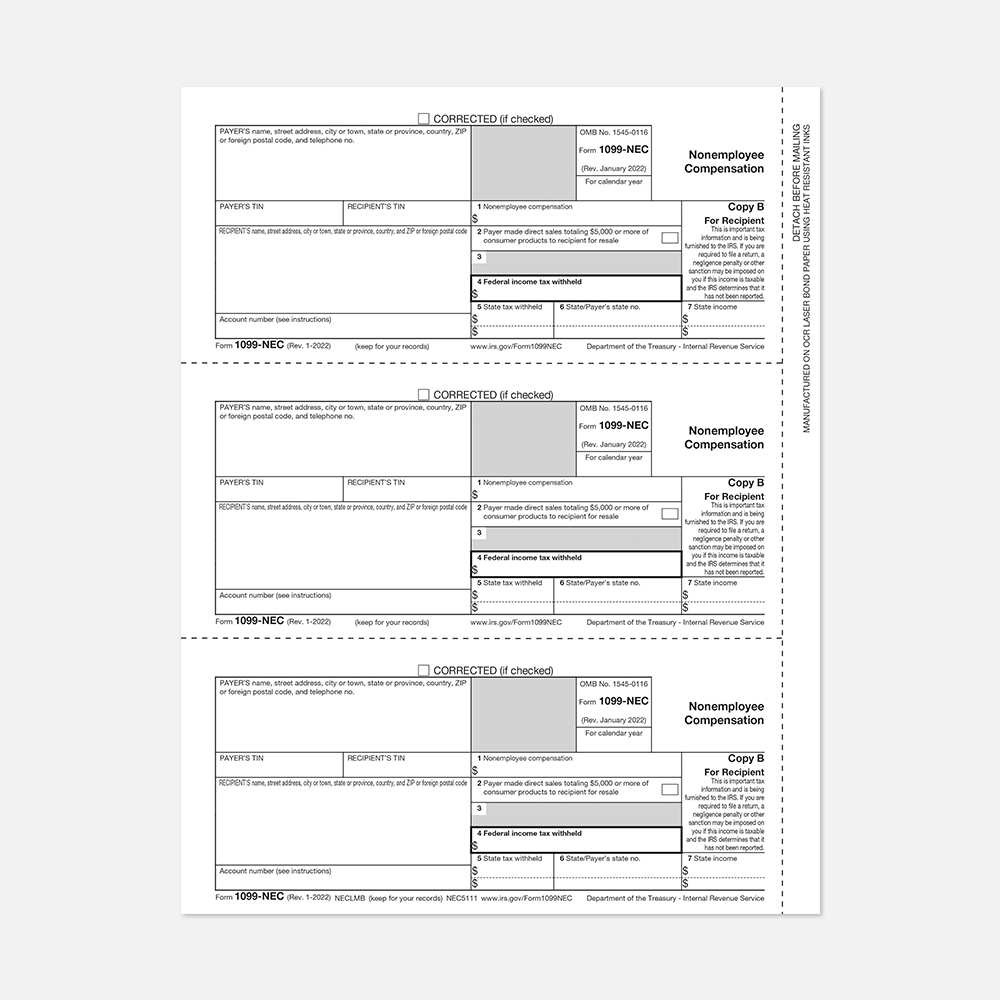 1099 Tax Forms NECLMB500-1