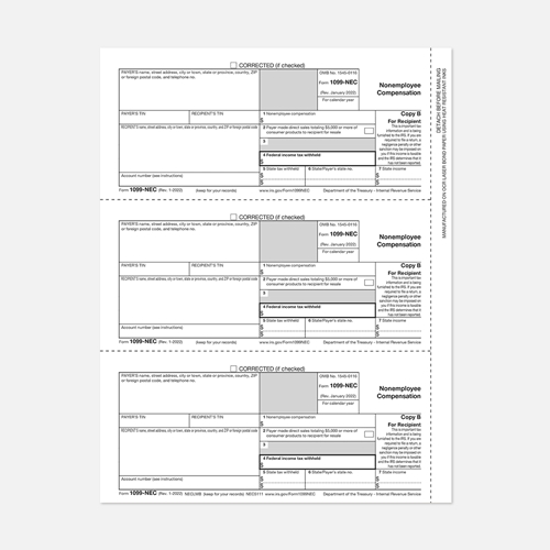 1099 Tax Forms NECLMB500-1