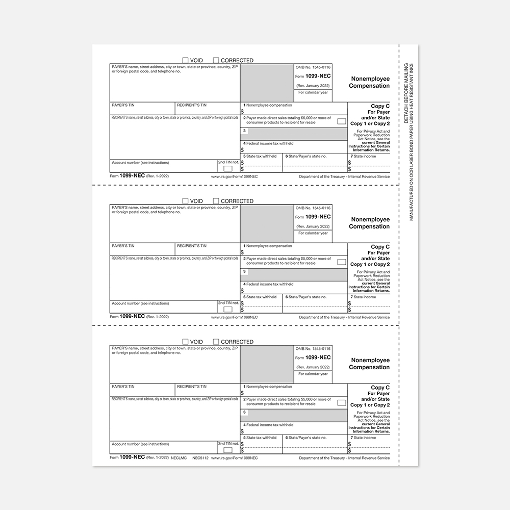 1099 Tax Forms NECLMCLM2-1