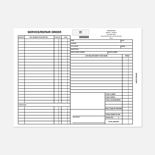 Repair Forms SR331-3PT