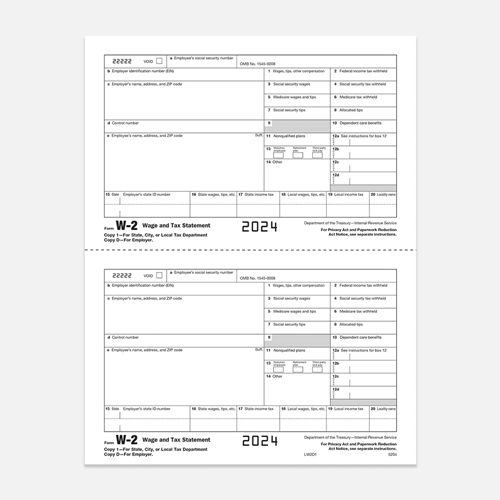 W2 Tax Forms LW2D1-1