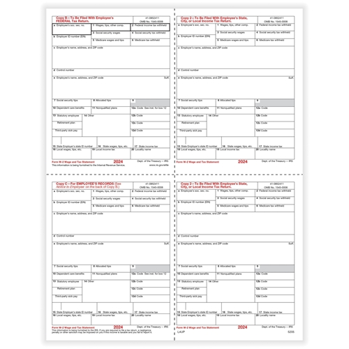 W2 Tax Forms L4UP-1