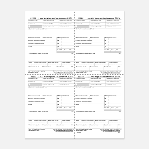 W2 Tax Forms L4UPWR-1