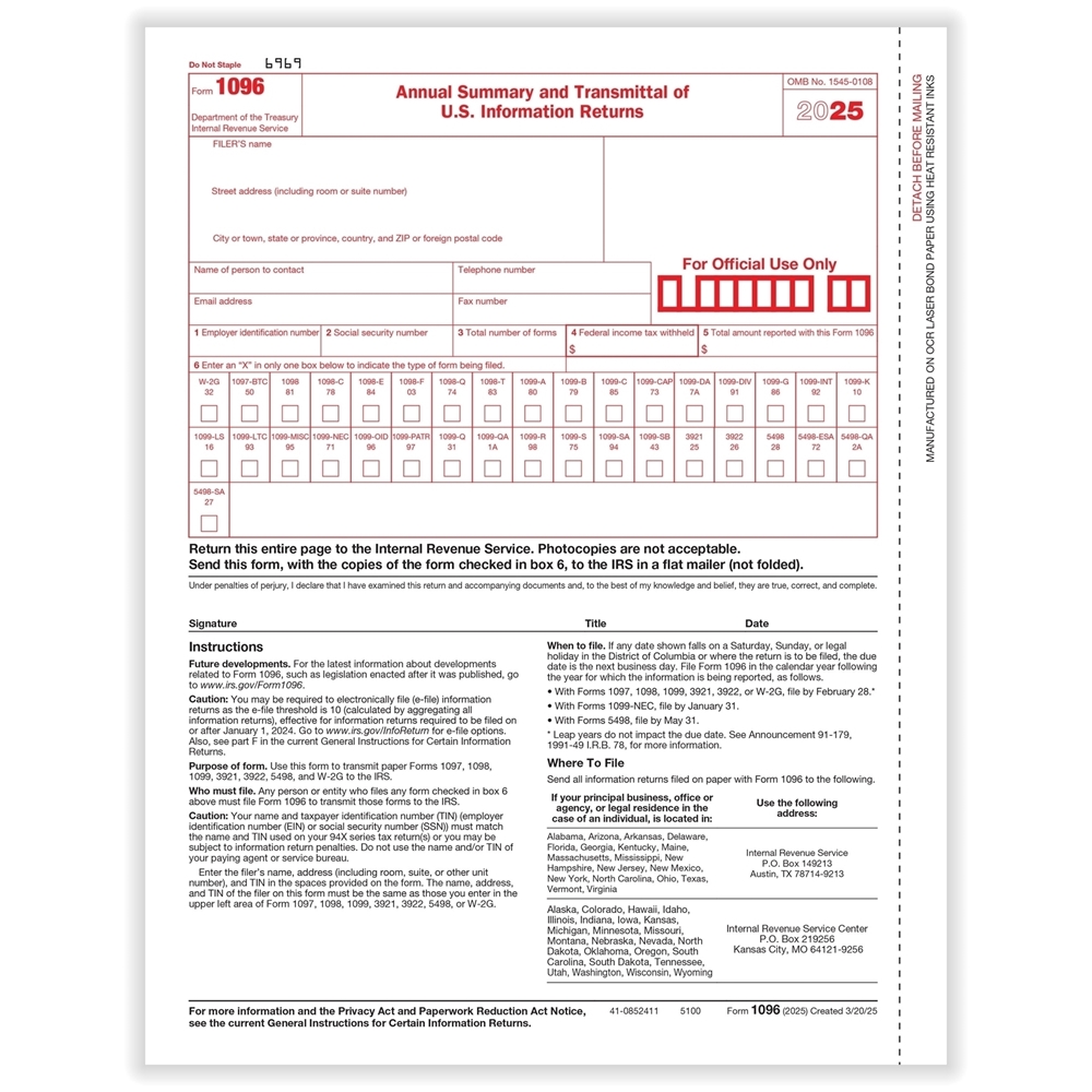 LASER 1096 TRANSMITTAL 1