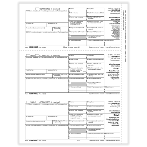 1099 Tax Forms LMB2500-1