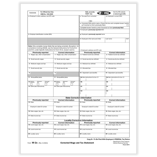 W2 Tax Forms LW2CB-1