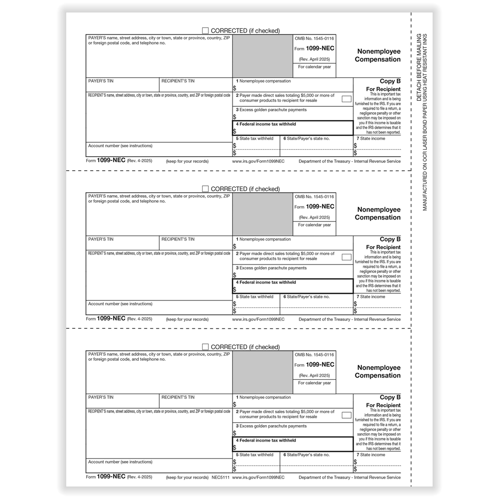 1099 Tax Forms NECLMB-1
