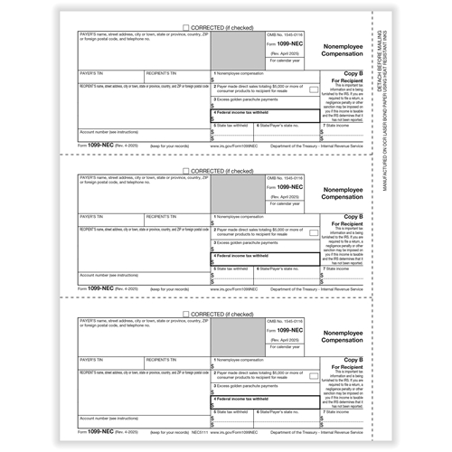 1099 Tax Forms NECLMB-1