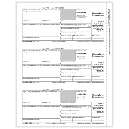 1099 Tax Forms NECLMCLM2-1