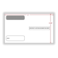 Double-Window Self-Seal Envelope for 5206 W-2 4-Up Forms