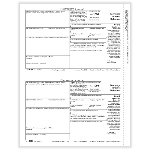 Laser 1098 Copy B Forms