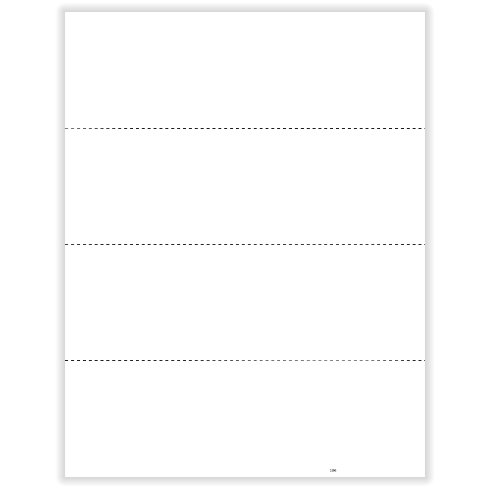 W-2 Employee Copies B, C & 2 Forms, 4-Up Horizontal Format (500 Sheets)