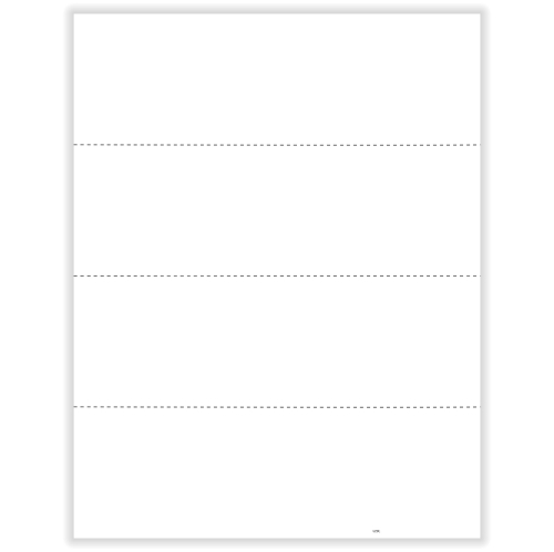 W-2 Employee Copies B, C & 2 Forms, 4-Up Horizontal Format (500 Sheets)