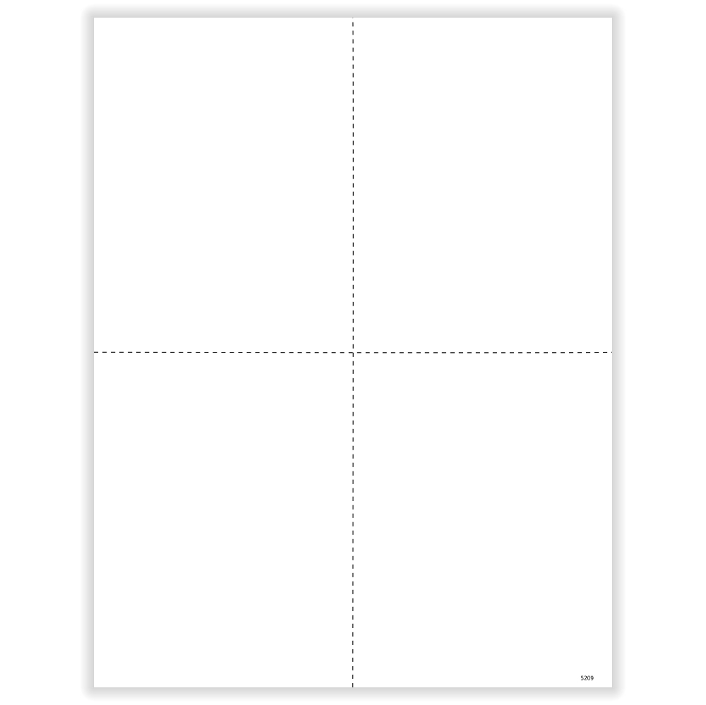 Blank W-2 4-Up Tax Forms with Instructions, Bulk Pack (500 Sheets)