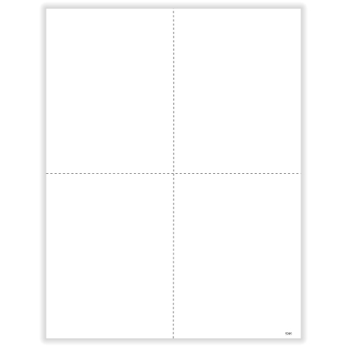 Blank W-2 4-Up Tax Forms with Instructions, Bulk Pack (500 Sheets)