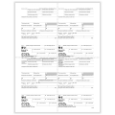 W-2 Employee Copies B, C, 2 & Additional Copy Forms, 4-Up Format (50 Sheets)