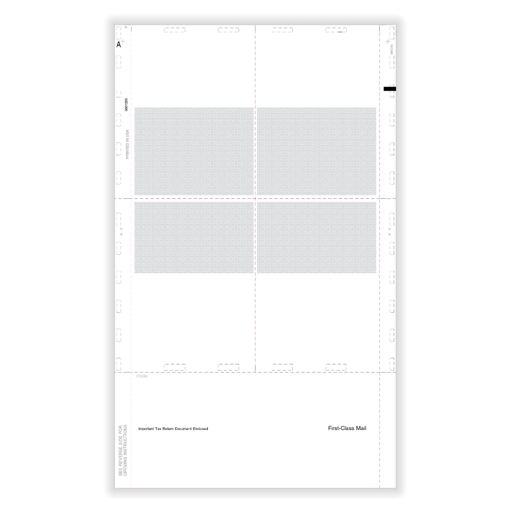 W-2 Blank, 4-Up Box, w/ Instructions, Z-Fold, 14"