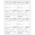 W-2 Employer Copies 1 & D Tax Forms, 4-Up Format (50 Sheets)
