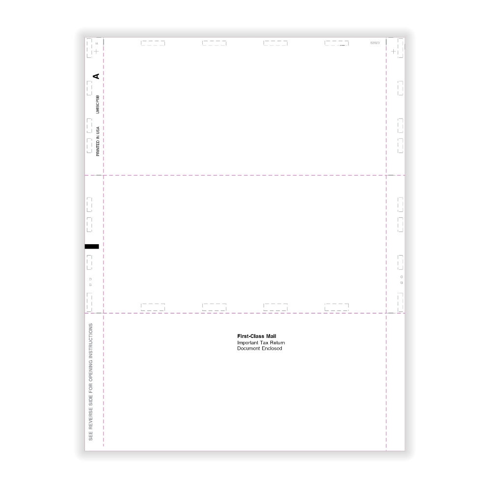 1099-MISC Blank Z-Fold with Instructions 11"