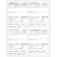 W-2 Employee Copies B, C, 2 & Additional Copy Forms, 4-Up Format (500 Sheets)