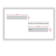 Double-Window Gummed Envelopes for W-2 4-Up Box Forms (50 Envelopes)