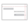 Double-Window Gummed Envelopes for W-2 4-Up Box Forms (500 Envelopes)