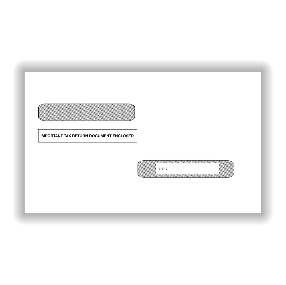 Double-Window Self-Seal Envelopes for W-2 & 1099-R 4-Up Forms (500 Envelopes)