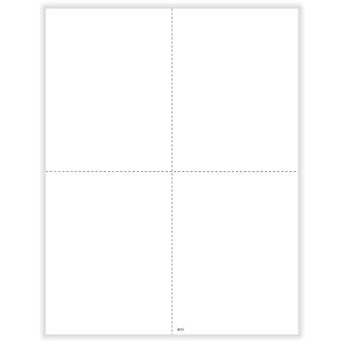Blank 1099-R & W-2 4-Up Tax Forms, No Backer Instructions (50 Sheets)