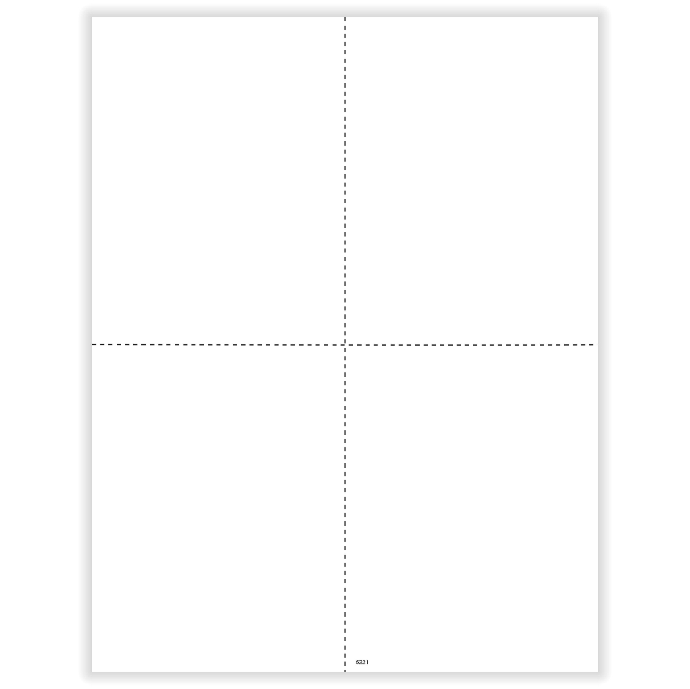 Blank W-2 & 1099-R 4-Up Tax Forms (50)