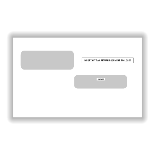 W-2C Double-Window Gummed Envelopes for Corrected Wage Statements (500 Envelopes)